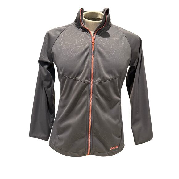 Cabela’s Women Gray Softshell Jacket Medium M Full Zip Outdoor Hiking Activewear - Picture 1 of 6